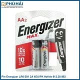  Pin Energizer LR6 E91 2A 4EA/PK Hafele 912.20.992 