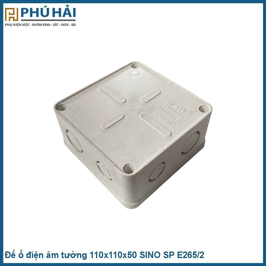  Đế ổ điện âm tường 110x110x50 SINO SP E265/2 