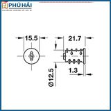  Ruột khóa tủ SYMO 3000 Hafele 210.41.612 