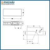  Kẹp Kính dưới HAFELE 981.00.654 inox bóng 