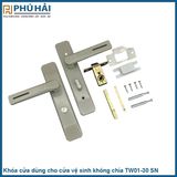  Khóa cửa dùng cho cửa vệ sinh màu trắng không chìa TW01-30 SN( Thùng 30 bộ) 