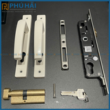  Khóa đa điểm HUY HOÀNG tay tròn trắng DD82K22 - mở trong (24B/T) 