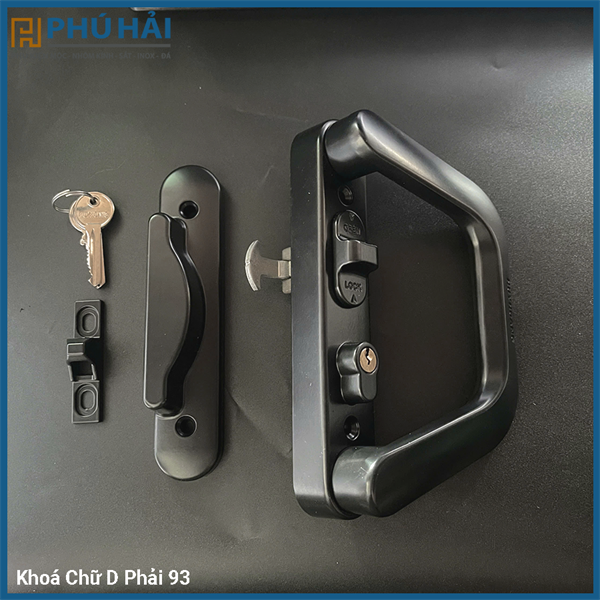  Khoá Chữ D Huy Hoàng Phải Miệng 93 Màu Đen 