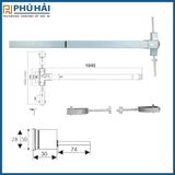  Thanh thoát hiểm NEO-Sơn tĩnh điện -500TS Đôi SUS 304 (6C/TH) 