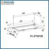 Máy hút mùi âm tủ Fulco TY-JP1001D6 - 600 