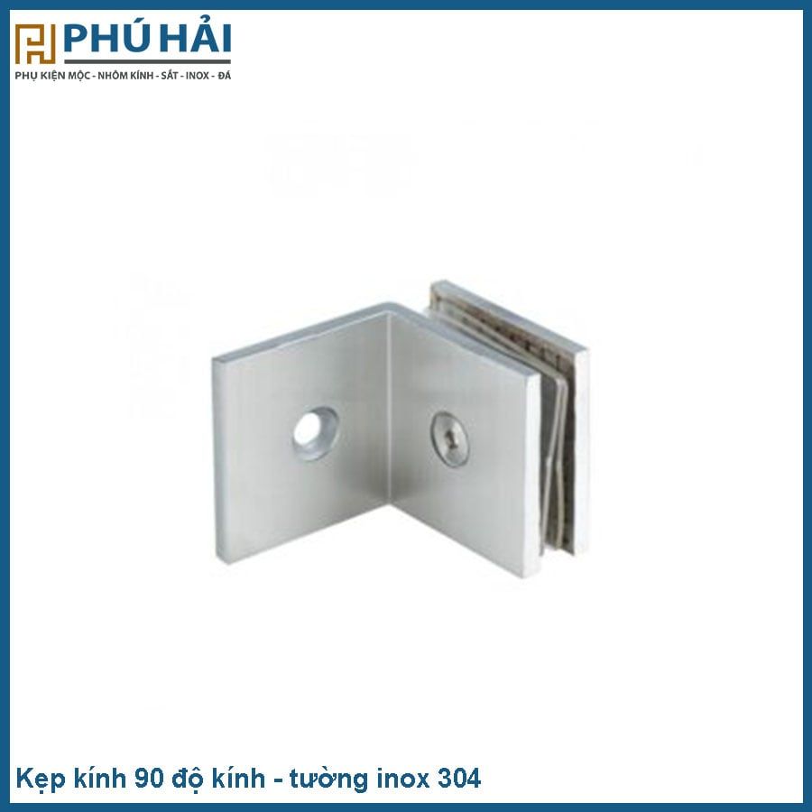  Kẹp kính 90 độ kính -tường inox 304 