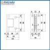  Kẹp kính 90 VICKINI 66078.90 kính -tường OPB đen mờ 