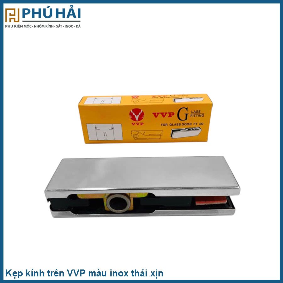  Kẹp kính trên VVP màu inox thái xịn 