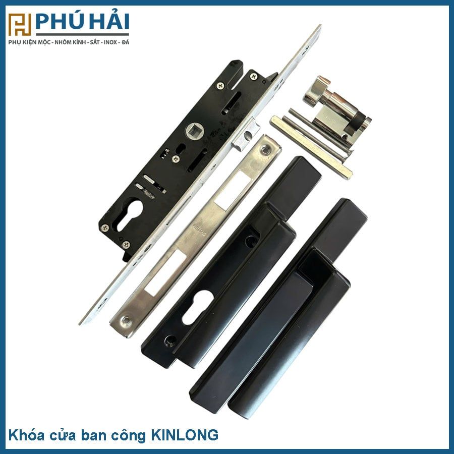  Khóa cửa ban công KINLONG màu đen 