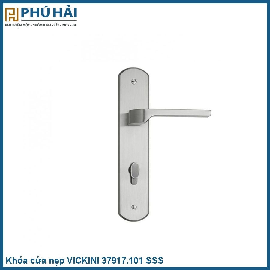  Khóa cửa nẹp VICKINI 37917.101 SSS inox mờ, ruột chốt 