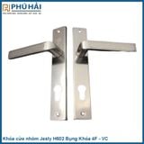  Khóa cửa nhôm Jeely H602 Bụng Khóa 4F ốp sắt màu inox -VC 