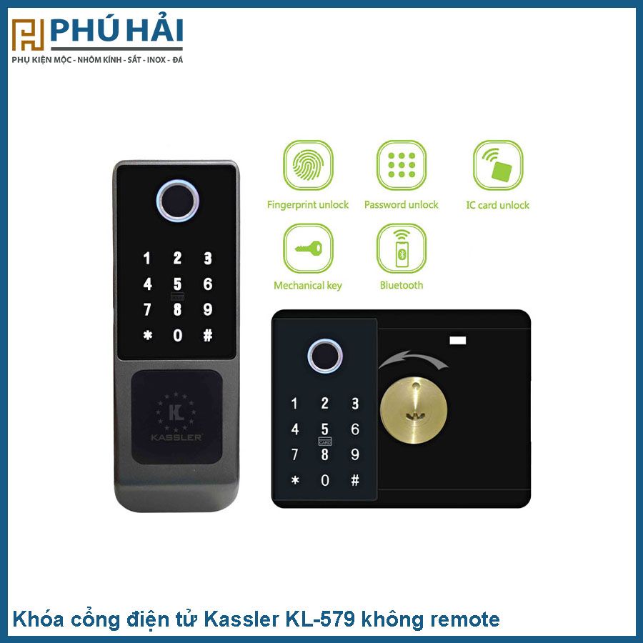  Khóa cổng điện tử Kassler KL-579 i không có Remote 