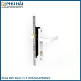  Khóa đơn điểm HUY HOÀNG tay vuông TRẮNG tim thau AP82K22 LXD mở trong 