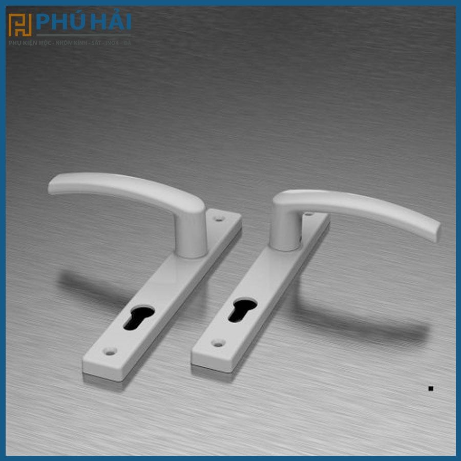  Khóa đơn điểm HUY HOÀNG tay tròn Trắng AP82K22 LXD - 2DC tim titan 