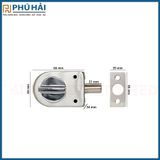  Khóa kính bán nguyệt Hammered đơn 842-07 vặn chìa (nhỏ) 
