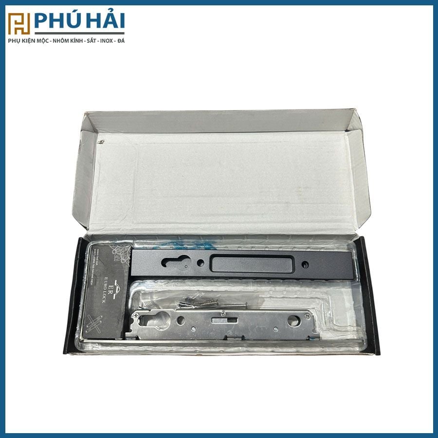  Khóa lùa tay nắm âm màu đen EURO 