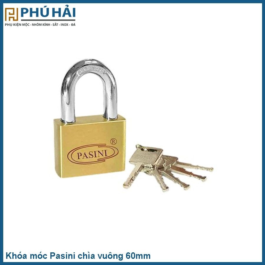  Khóa móc Pasini chìa vuông 60mm 