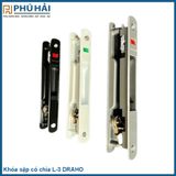  Khóa sập Màu Trắng có chìa L-3 DRAHO 