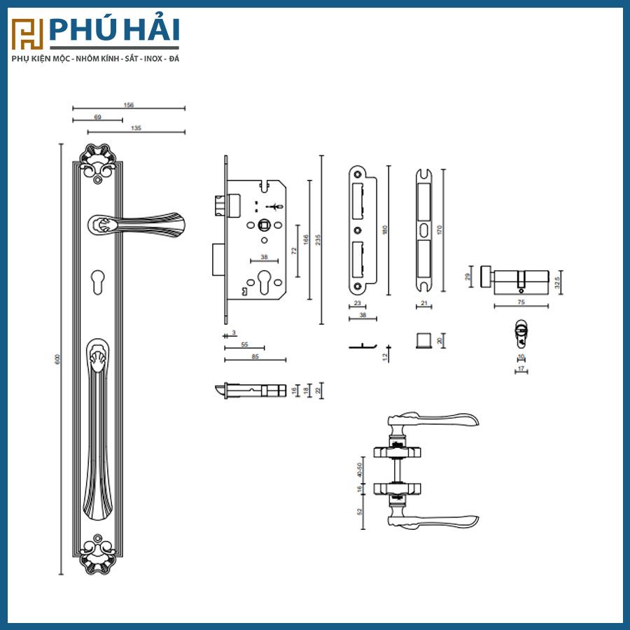Khoá cửa đại sảnh Vickini 38605.101 K24 mạ vàng k24 – Phân Phối Vật Tư ...