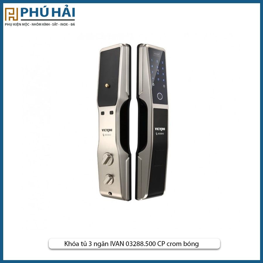  Khoá cửa điện tử VICKINI 39810.001 MSN ken xước mờ (bộ) 