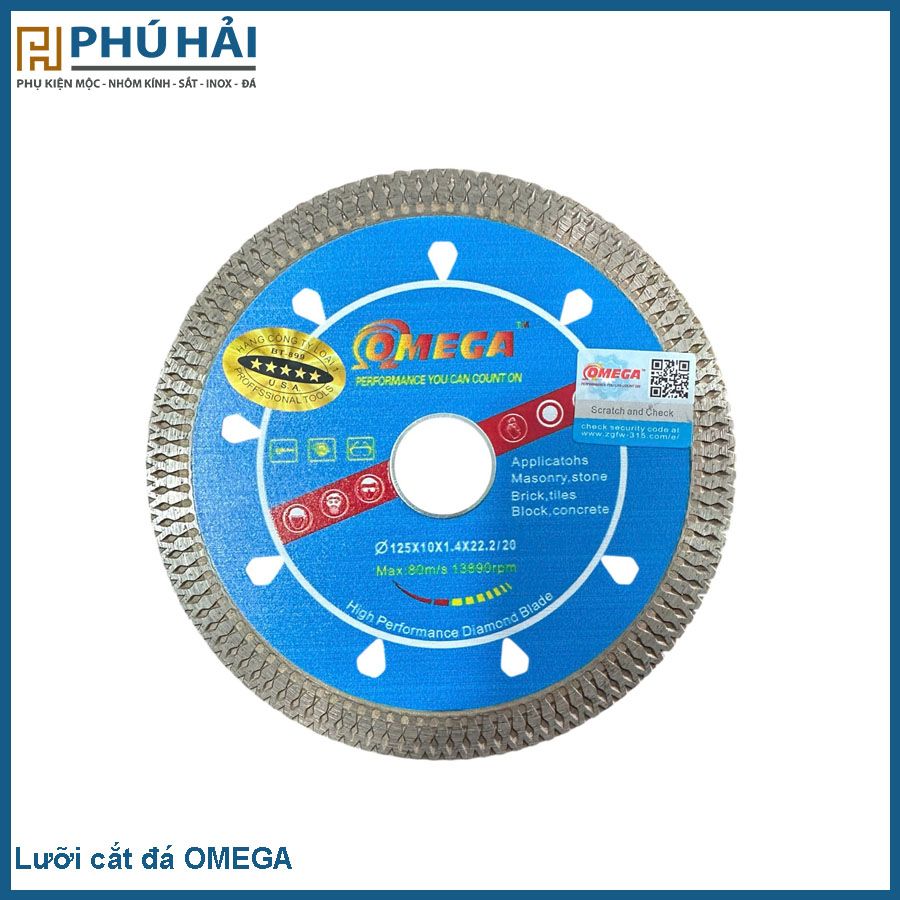  Lưỡi cắt đá OMEGA Loại1 125mm 