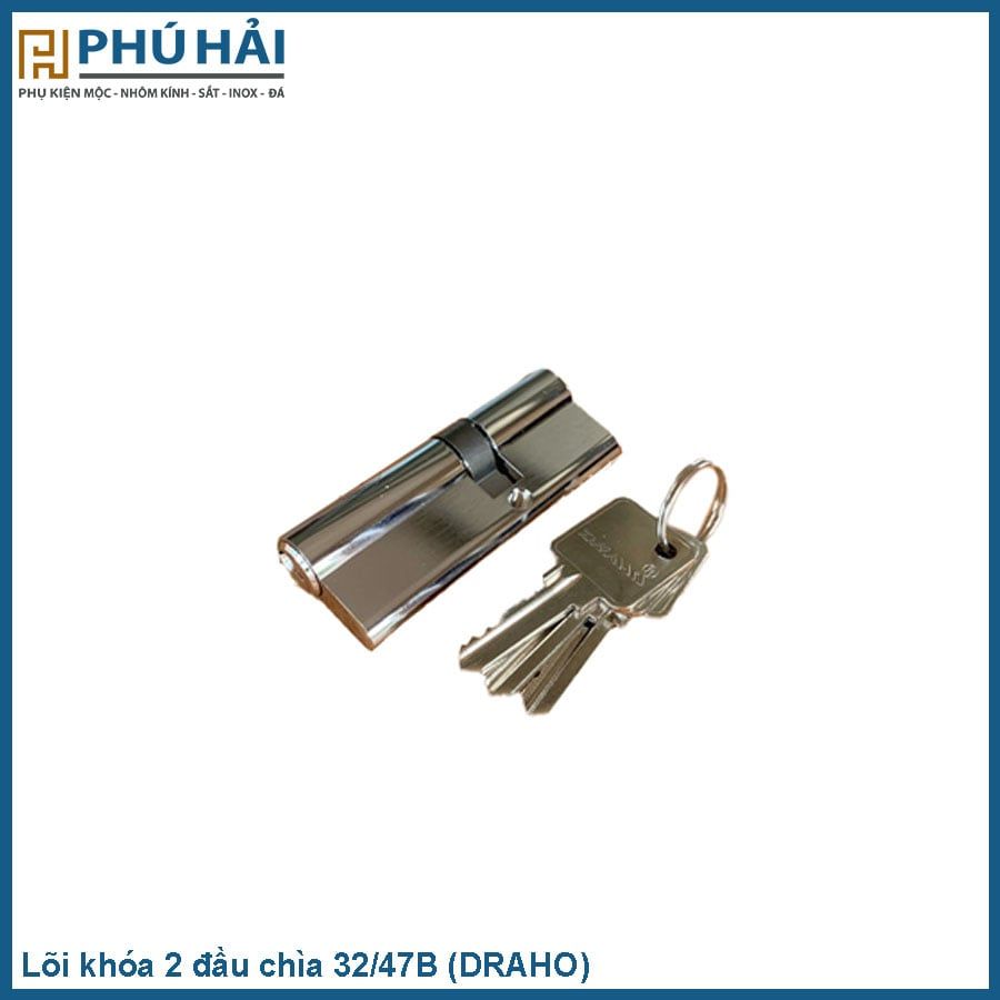  Lõi khóa 2 đầu chìa 32/47B (DRAHO) 
