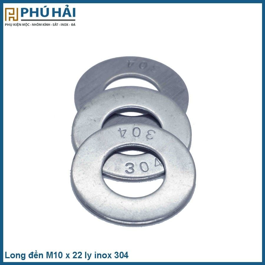  Long đền M10 x 22 ly inox 304 