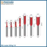  Mũi Router thẳng 1/4 