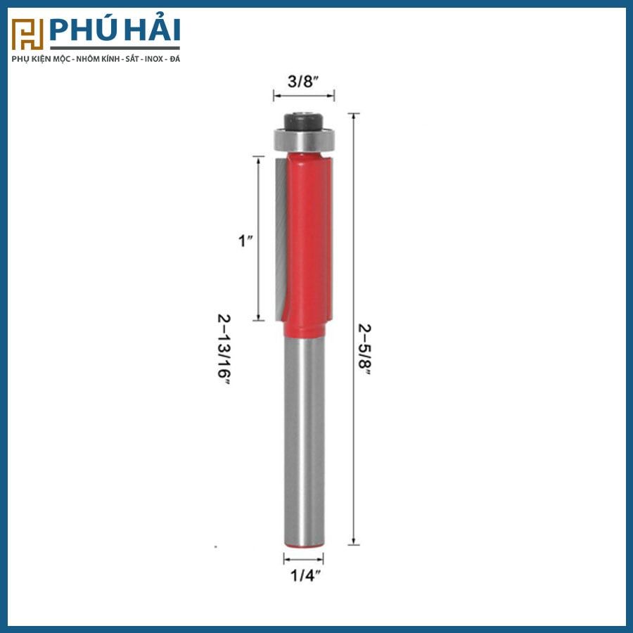  Mũi Router thẳng bi 1/4 