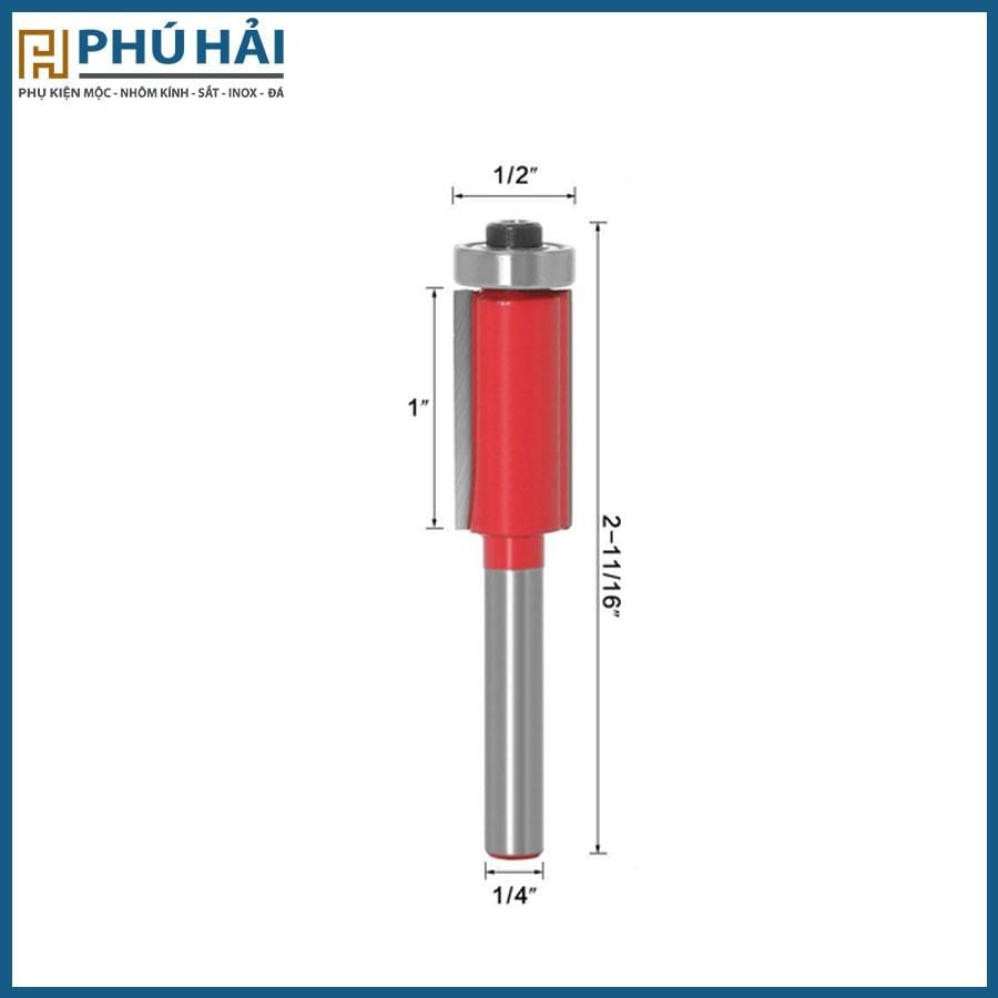  Mũi Router thẳng bi 1/4 