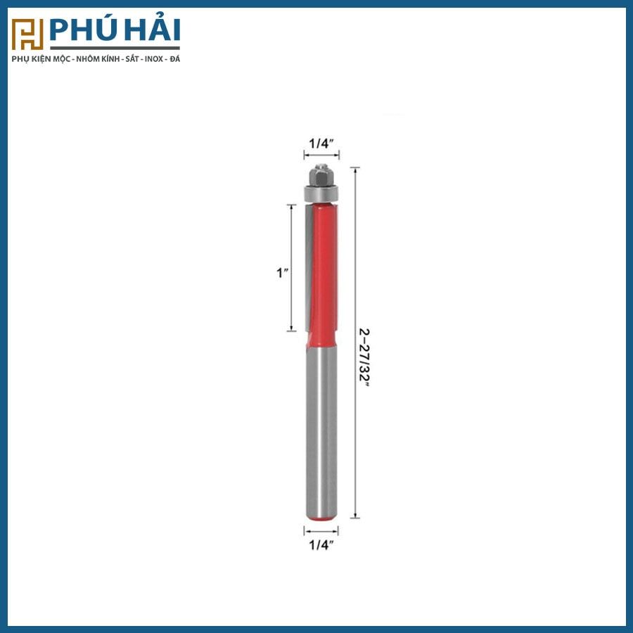  Mũi Router thẳng bi 1/4 