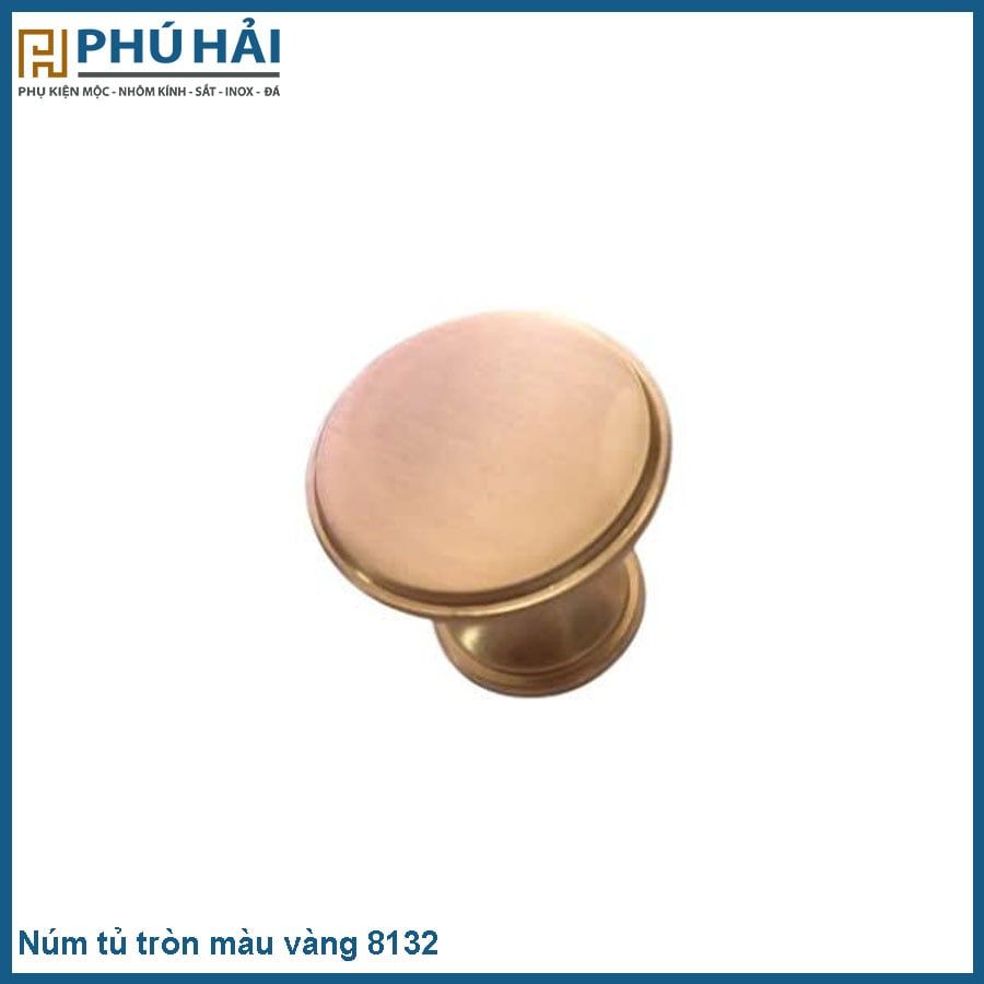  Núm tủ tròn màu vàng 8132 