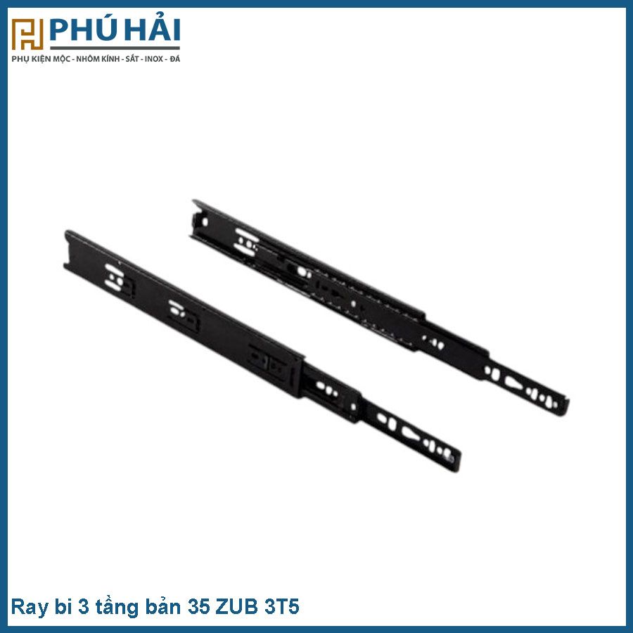  Ray bi 3 tầng bản 35 màu đen ZUB 3T5 