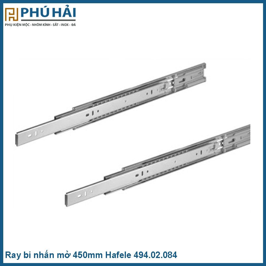  Ray bi nhấn mở 450mm Hafele 494.02.084 