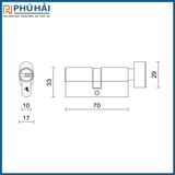  Ruột khóa VICKINI 41106.001-70MM MSN ken 