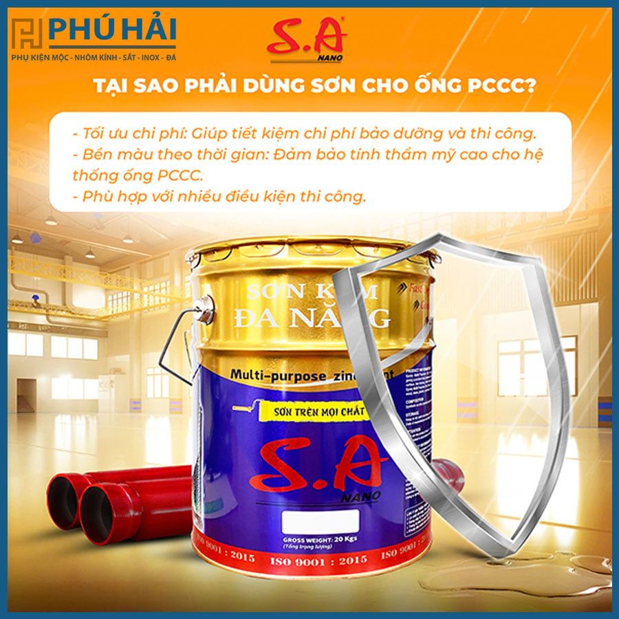  Sơn kẽm 2 thành phần 000 màu trắng bóng 18kg SA 