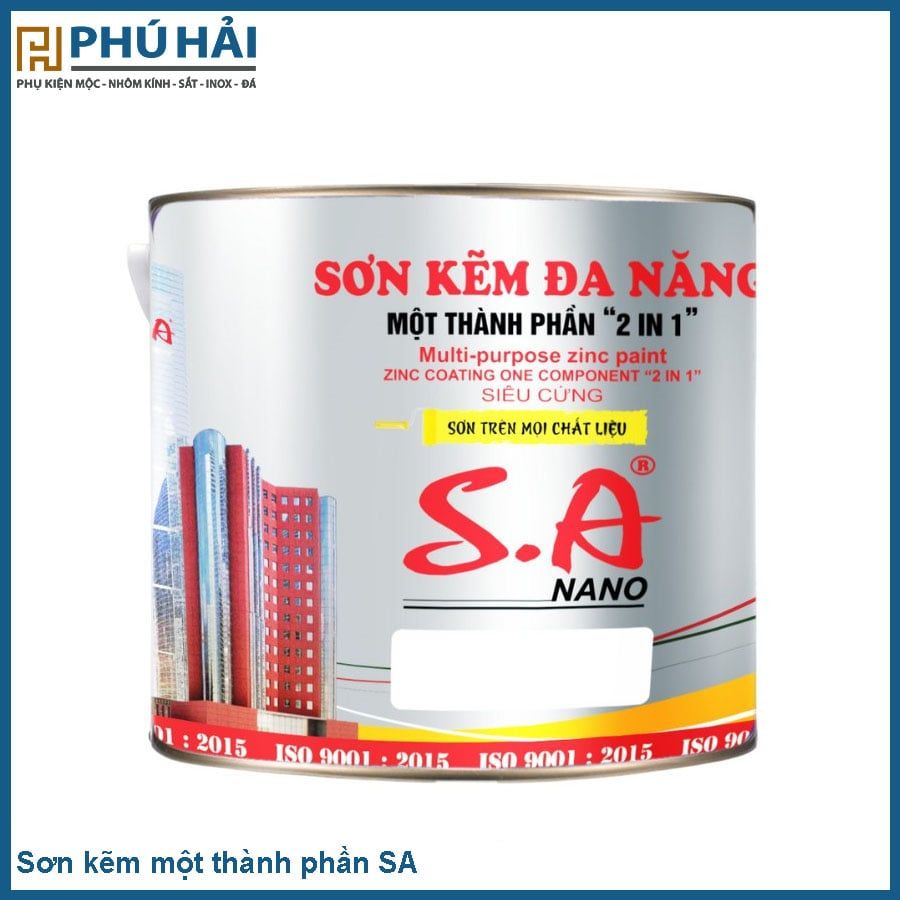  Sơn kẽm 1 thành phần 156 màu vàng chanh mờ 3kg SA(4 lon/T) Lon 