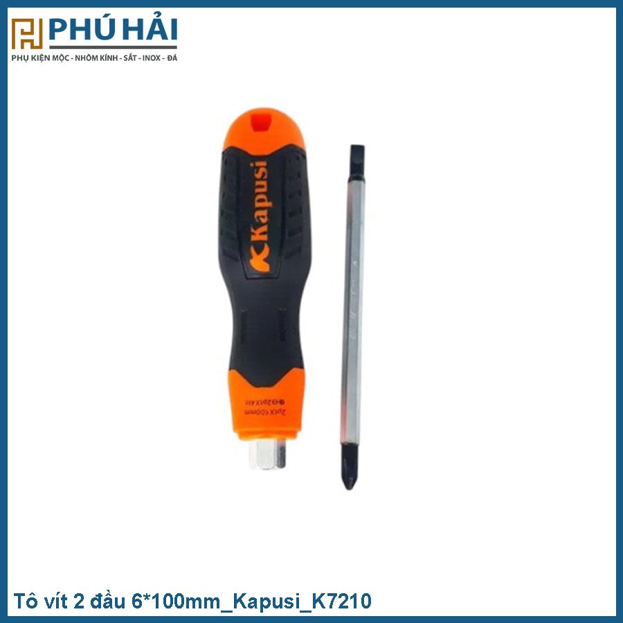  Tô vít 2 ĐẦU 6*150mm_Kapusi cán cam ĐEN_K7001_ (12C/H) 