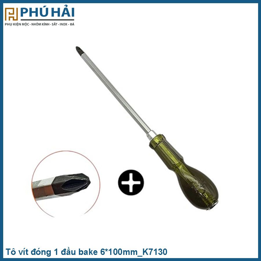  Tô vít đóng 1 đầu BAKE 6*100mm_K7130 