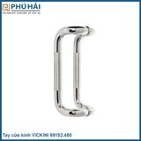  Tay cửa kính VICKINI 69152.450-Þ32x450 PSS/SSS- inox mờ 