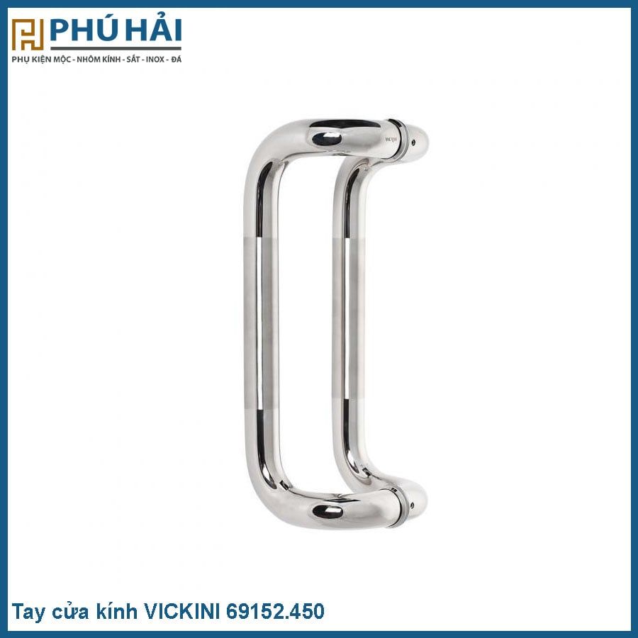  Tay cửa kính VICKINI 69152.450-Þ32x450 PSS/SSS- inox mờ 