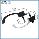  Tay nắm khóa chốt xuyên cửa lùa nhôm Xingfa 