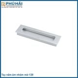  Tay nắm âm nhôm mờ 128 