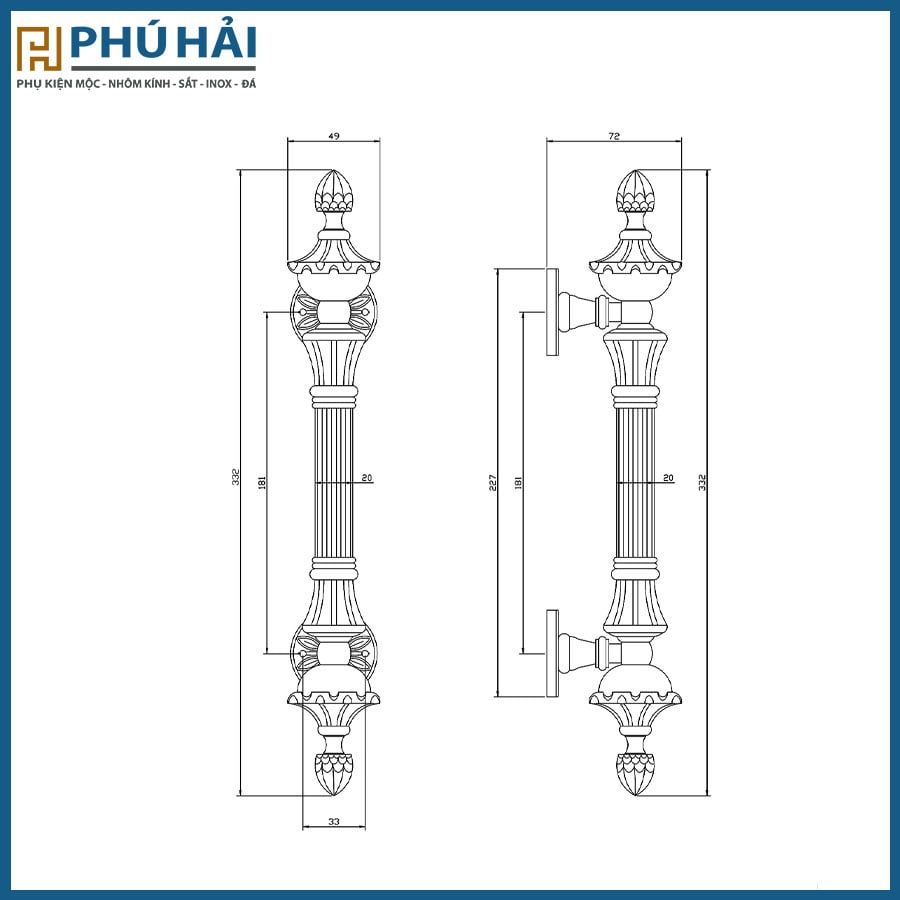  TAY NẮM CỬA VICKINI 42172.001 