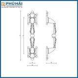  Tay nắm cửa VICKINI 42298.001 OPB Đen mờ (Cái) 