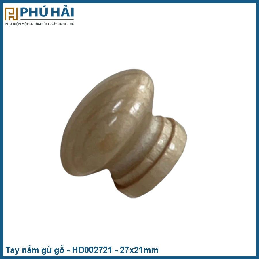  Tay nắm gù gỗ, hàng sơn bóng, màu nhạt- HD002721 - 27x21mm (4Cái/Bịch) 