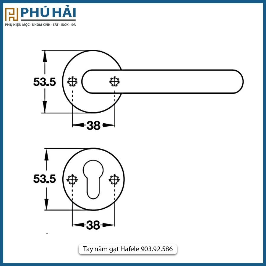  Tay năm gạt Hafele 903.92.586 