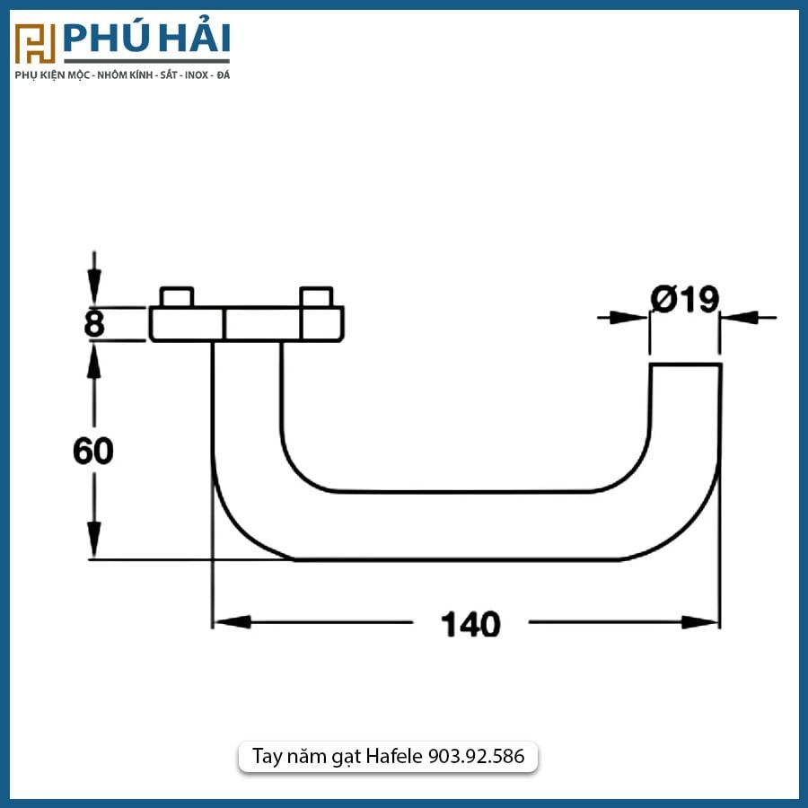 Tay năm gạt Hafele 903.92.586 