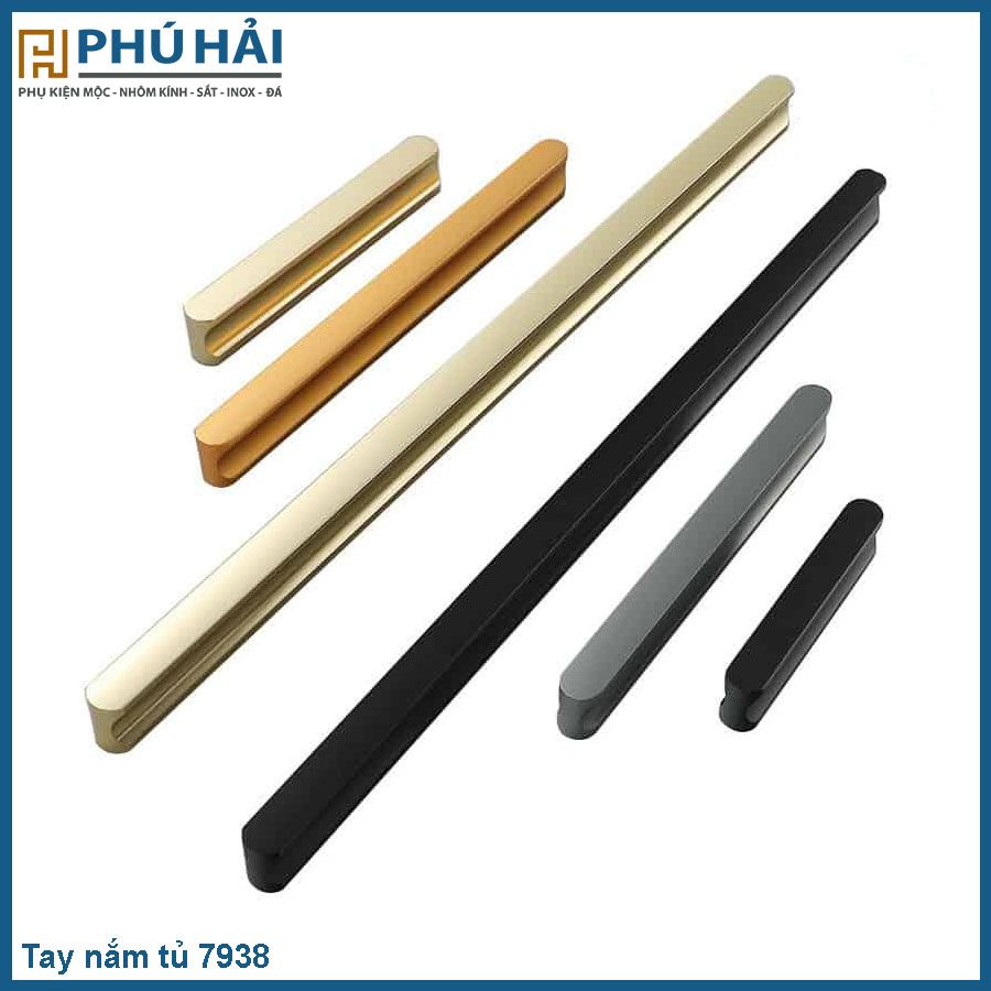 Tay nắm tủ 7938 màu đen 800mm 