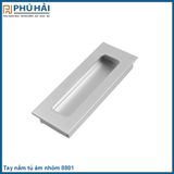  Tay nắm tủ âm nhôm 8801 (16C/H) 160mm 